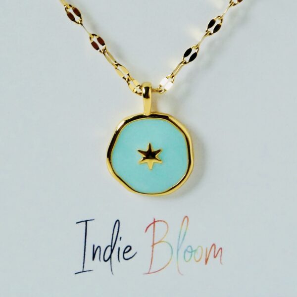 Gold and Turquoise Starfish Necklace